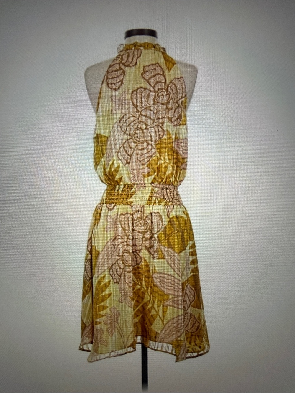 chiffon and scallop lace mini dress Mackenzie Open Back Polynesian patterns Size:6-10 Good Text Effects Images